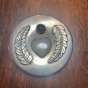 Vintage Silver & Mother of Pearl Tobacco Lid